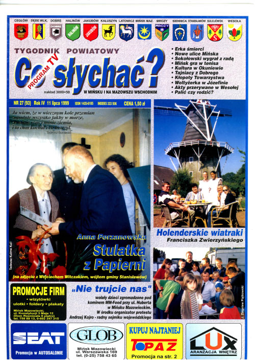 Okładka gazety Co słychać? - nr 27 (93) 1999